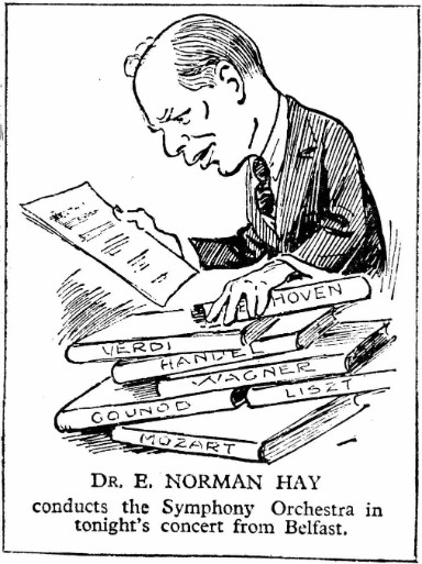 Norman Hay caricature from Radio Times