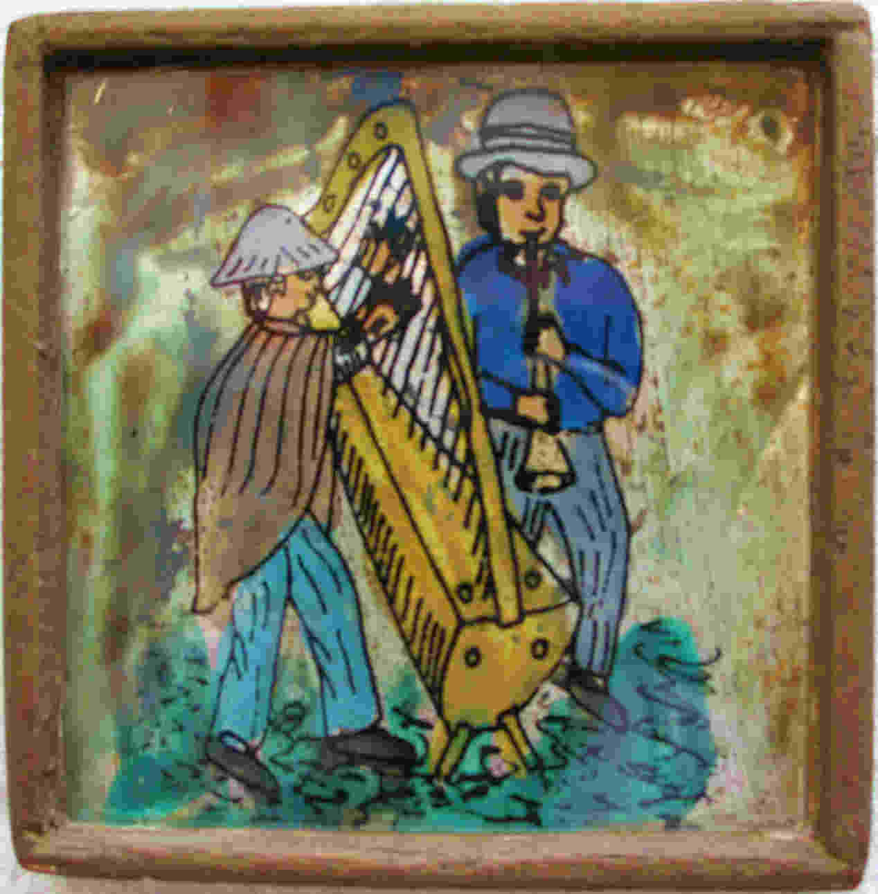 Painting on glass from Peru