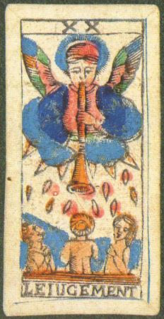 The Judgement antique tarot card