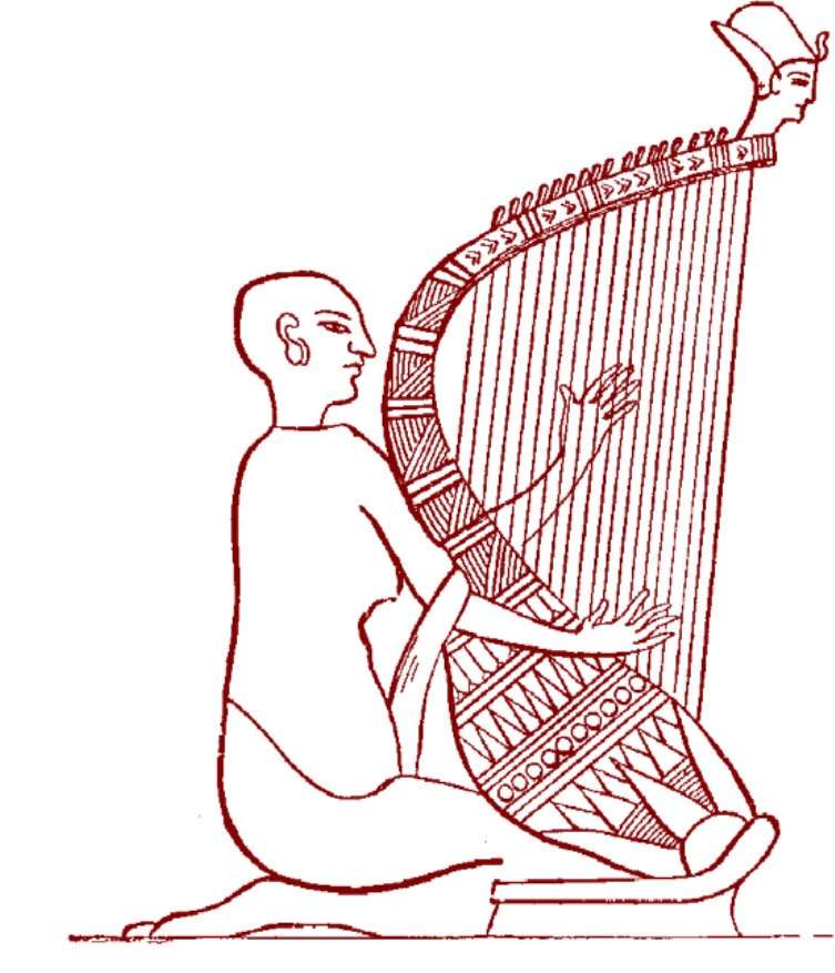 Egyptian or Assyrian harp