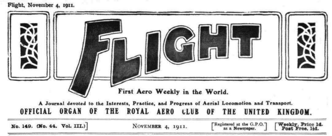 Flight magazine masthead, 1911
