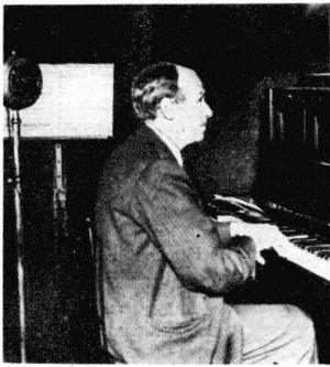James Ching, pianist, recording in Belfast, 1932
