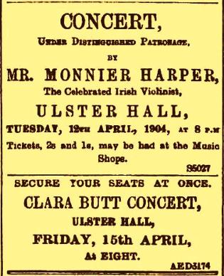 Monnier Harper in concert 1904