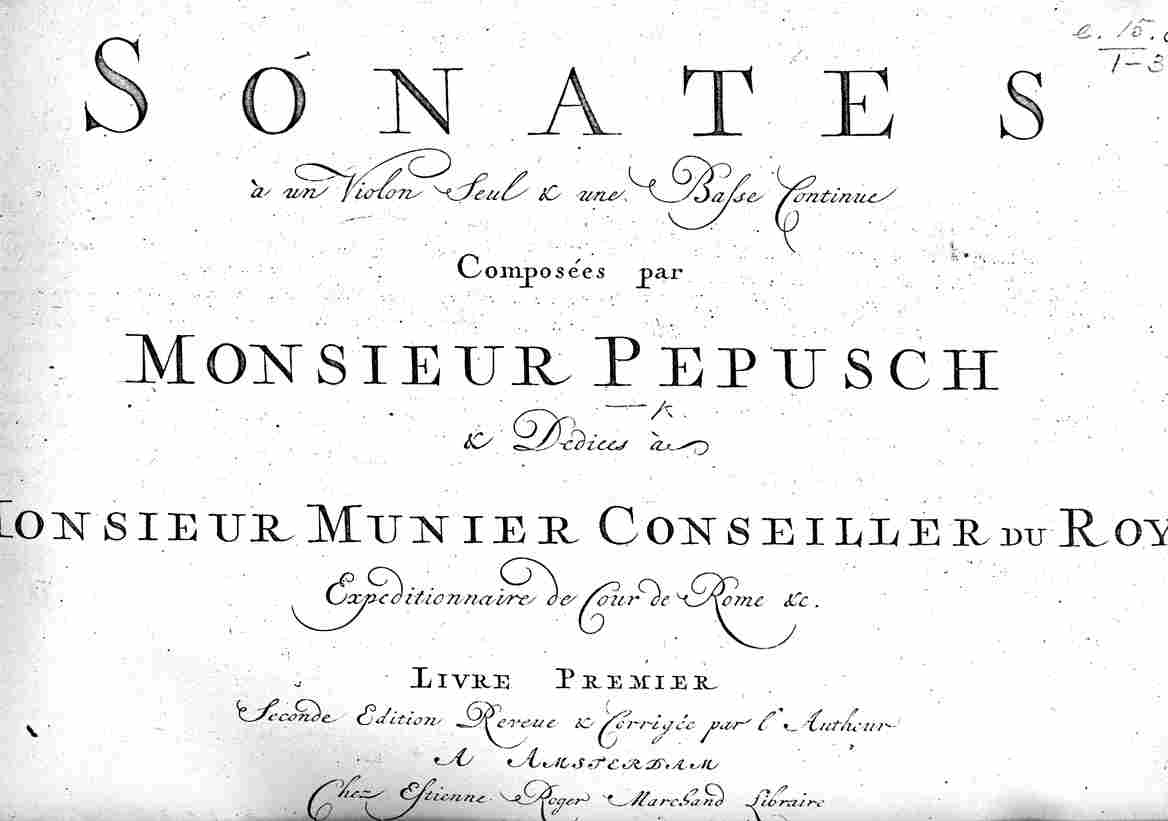 Pepusch Violin Sonatas 1707