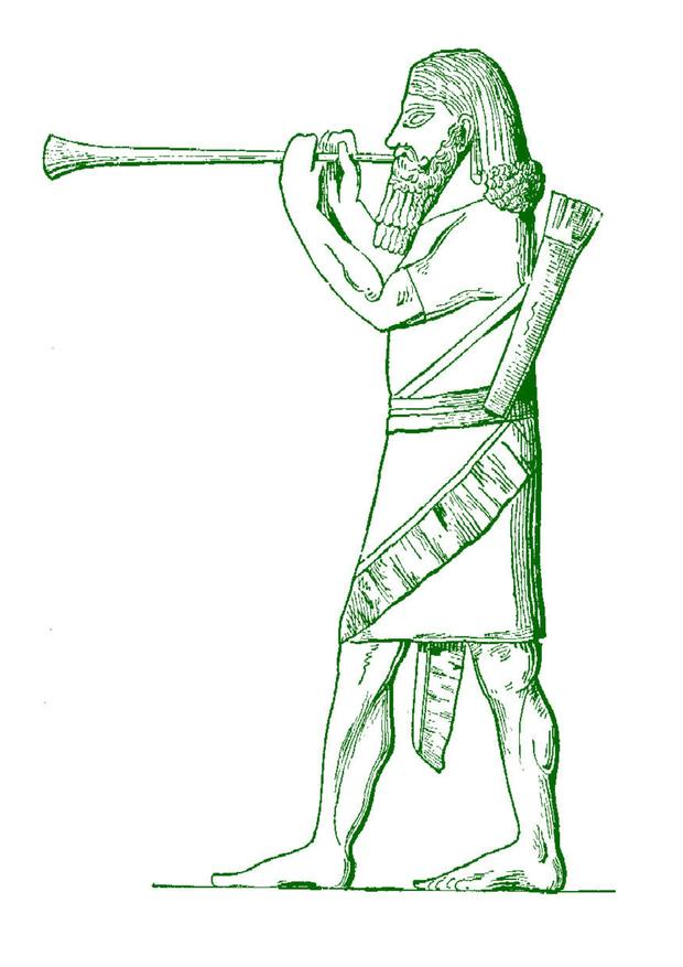 Assyrian trumpeter