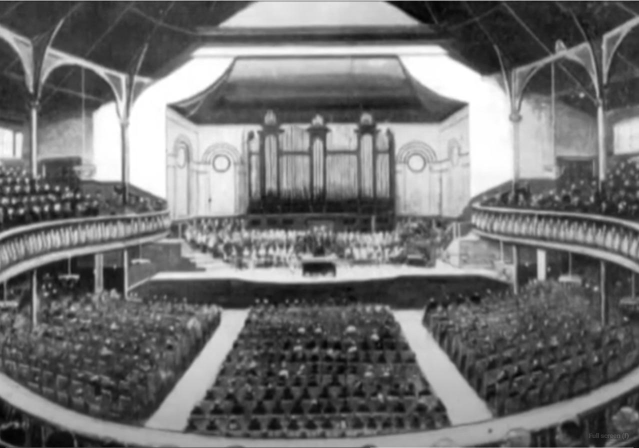 Interior, Albert Hall, Shankill Road Mission c.1910