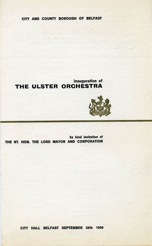 Ulster Orchestra Inauguration Concert