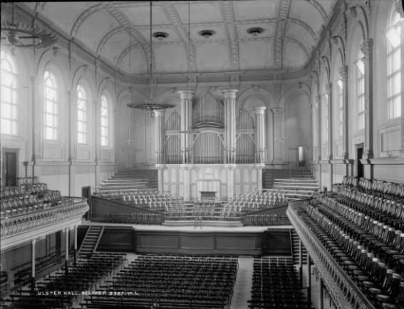 Ulster Hall interior perhaps c1864