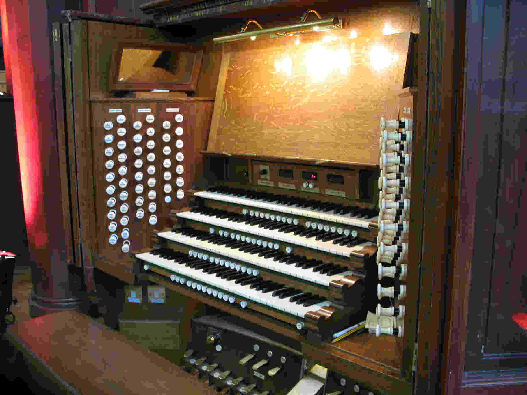 Ulster Hall organ console, 2012